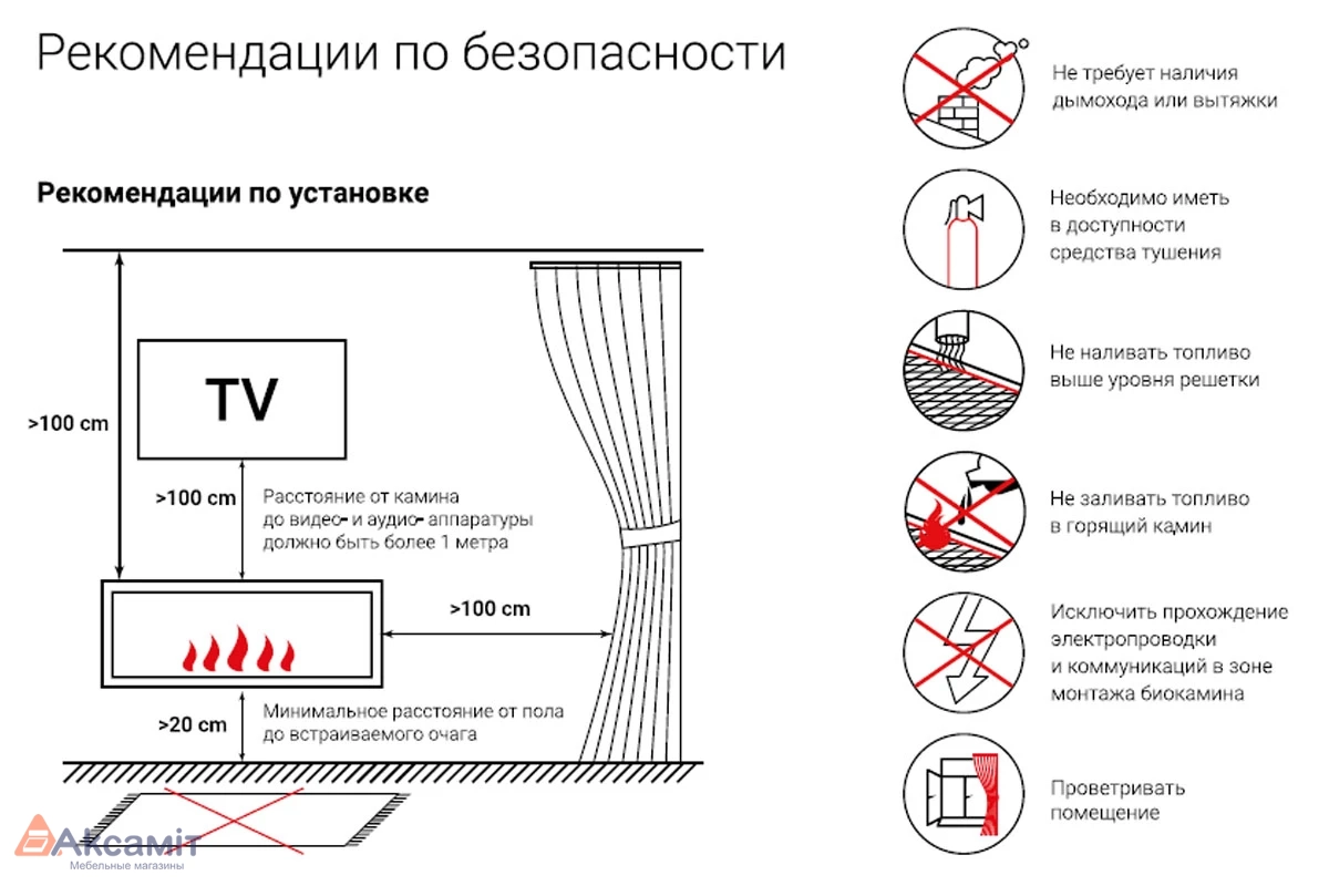 Шкаф навесной POINT ТИП-28 SBK с биокамином (Чёрный/Черный глянец)