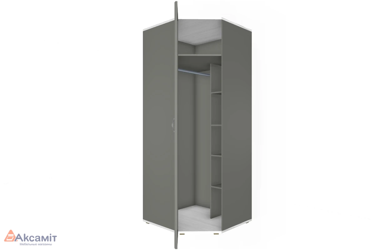 Шкаф для одежды и белья ШК-1011-СЯ-СО (Снежный Ясень/Серый Оникс)