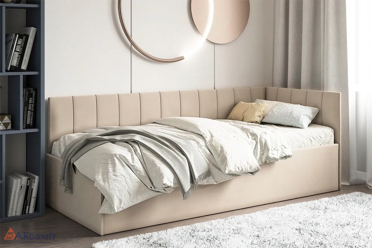 Кровать Мика с ПМ 90х200 универсальная Newtone Light BEIGE