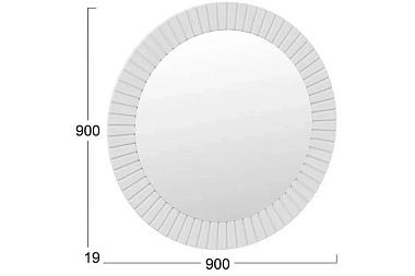 Зеркало навесное Хилтон Исп.2.2 (Белый матовый)