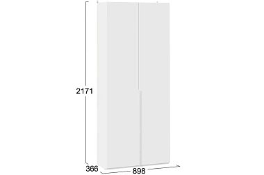 Шкаф для одежды Порто СМ-393.07.223 (366) (Белый жемчуг/Белый софт)