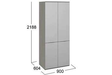 Шкаф для одежды Либерти СМ-297.07.022 с 2 зеркальными дверями (Хадсон)