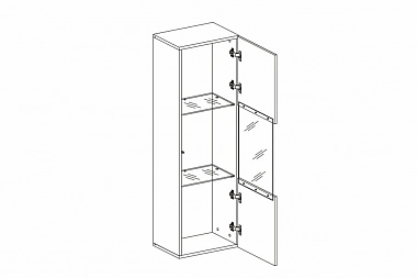 Шкаф навесной Point Тип-22 Белый/Белый глянец (71774440)