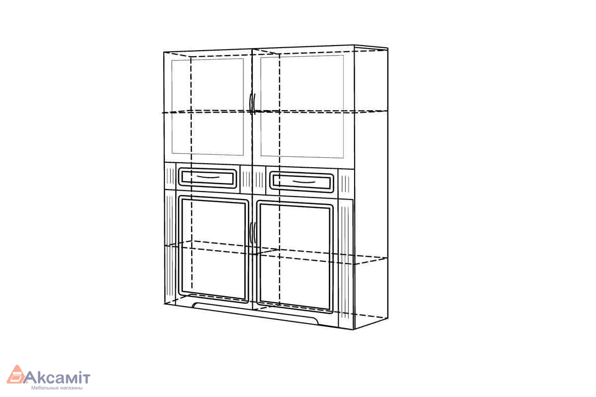 Виктория 39 Шкаф комбинированный фото