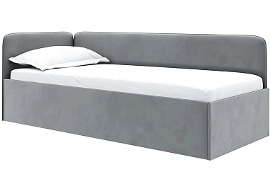 Кровать угловая Джеки с ПМ (122) 90х200 (Светло-серый/Newtone light grey)