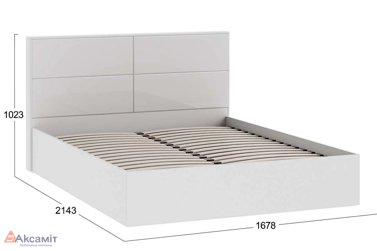 Кровать универсальная Тесса Тип 2 без ПМ 160х200 (Белый жемчуг/Белый глянец)