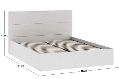 Кровать универсальная Тесса Тип 2 без ПМ 160х200 (Белый жемчуг/Белый глянец)