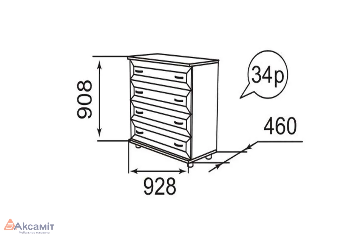 Ника-люкс 34Р Комод фото