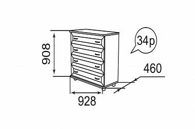 Ника-люкс 34Р Комод фото
