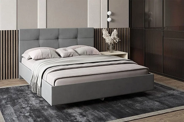 Кровать Каприз на латах 160х200 (Newtone Light GREY (светло-серый))