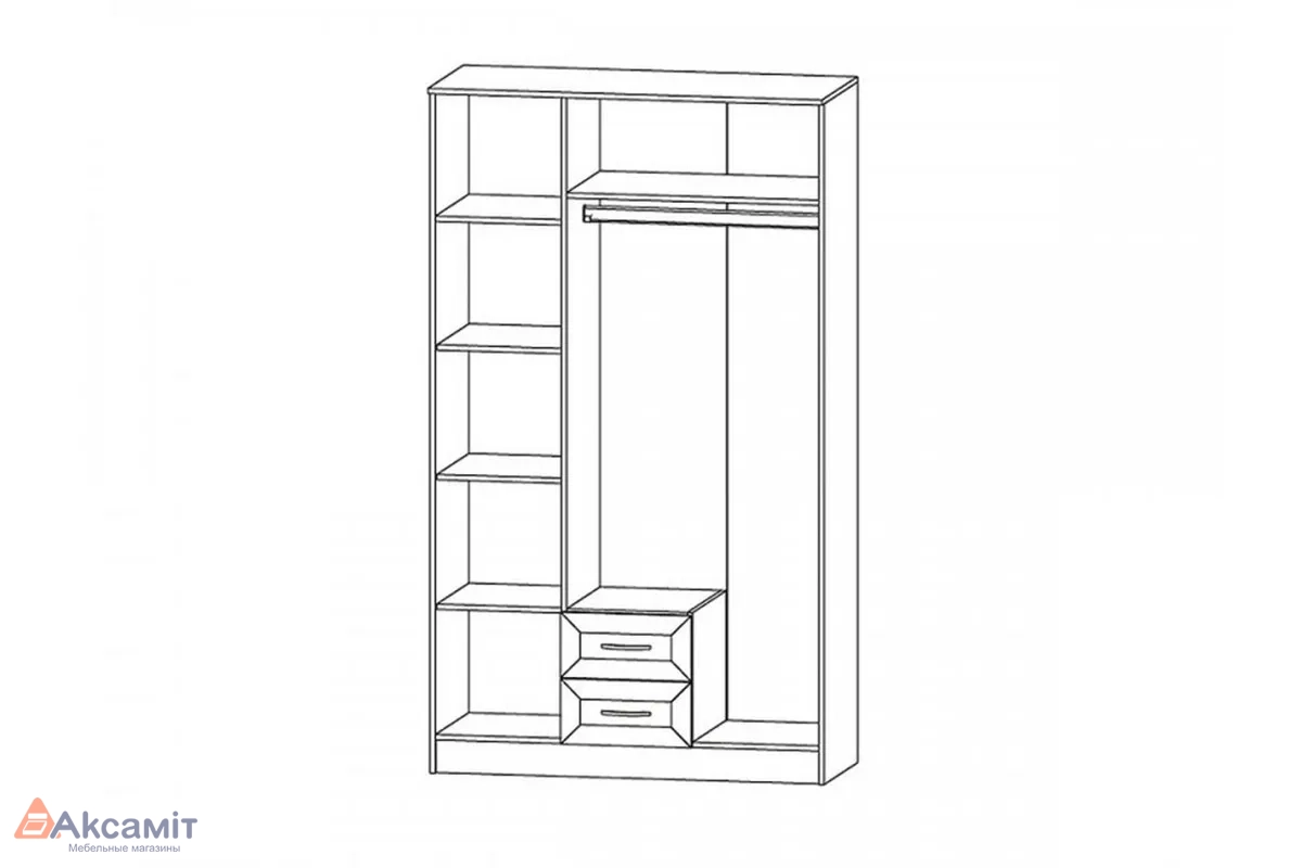 ПРИНЦЕССА Шкаф трёхстворчатый фото