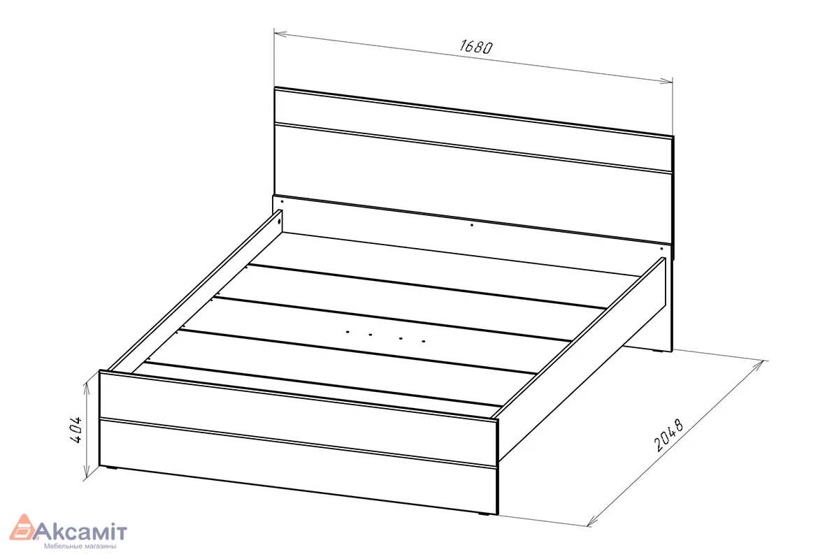 Кровать Gloss 160х200 Белый/Белый глянец (72374522)