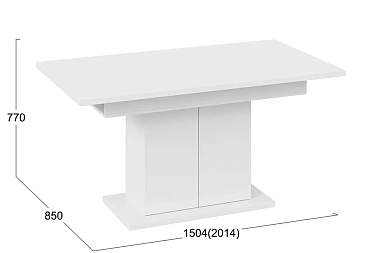 Стол раздвижной Детройт Тип 1 (Белый)