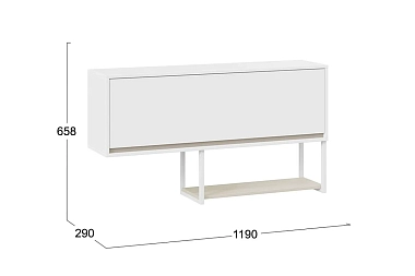 Шкаф навесной Сканди ТД-386.15.11 (Дуб Гарден/Белая)