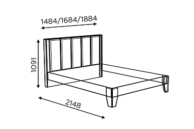 Кровать с мягкой спинкой Беатрис Мод. 2.2 160х200 (Палермо/Софт латте)