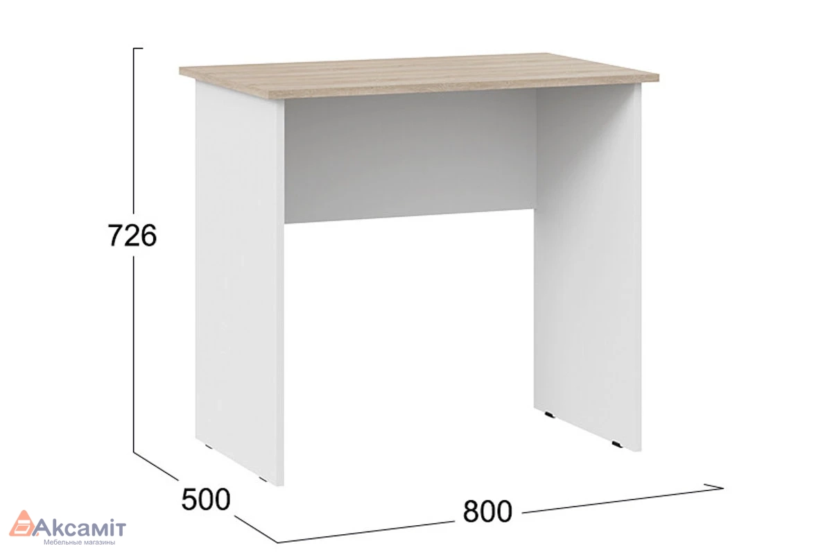 Стол письменный Тип 14 (800) (Дуб Сонома/Белый Ясень)