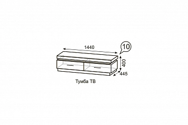 Тумба ТВ Люмен 10 белый снег глянец фото