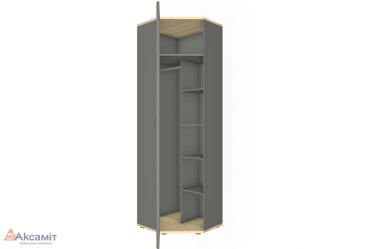 Шкаф для одежды и белья ШК-1013-АС-СО (Ясень Асахи/Серый Оникс)