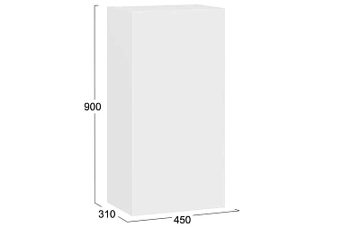 Шкаф навесной Глосс ТД 319.03.27 (Белый глянец/Стекло Белый глянец)