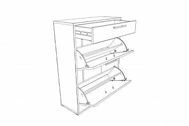 Обувница О-5 (Дуб Молочный)