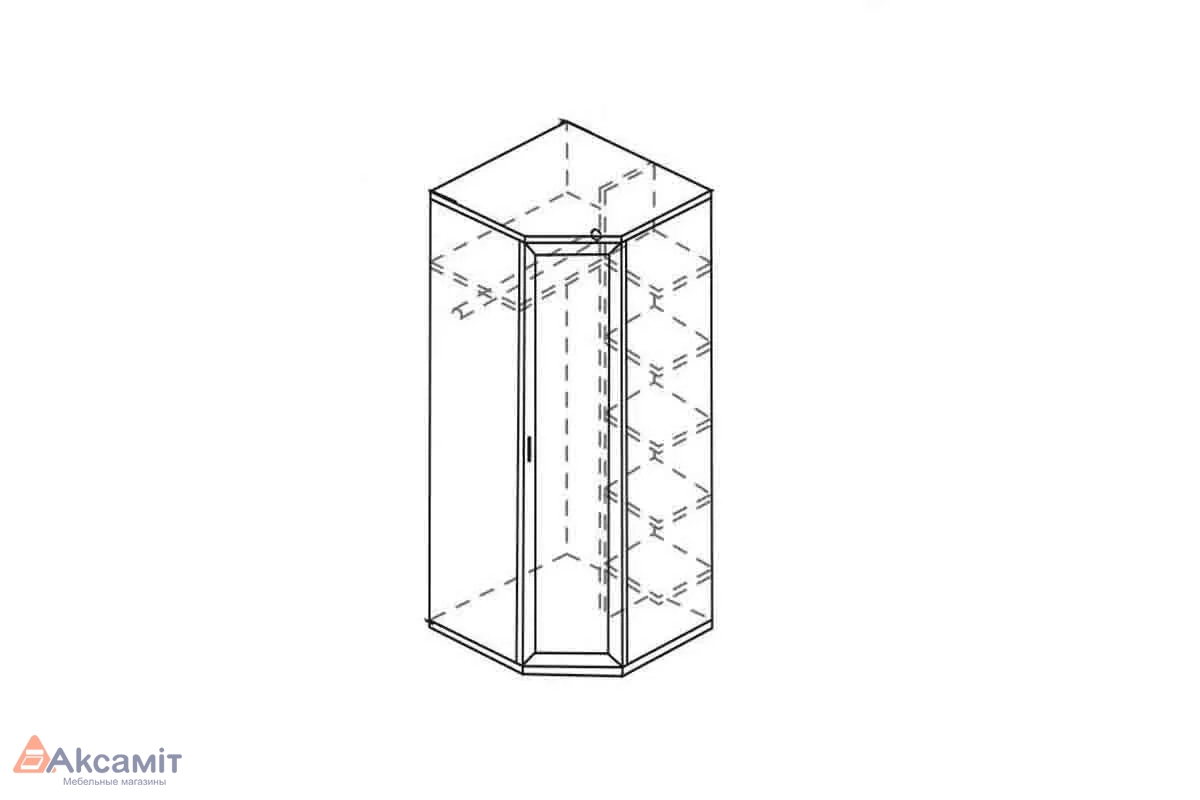 Ника-Люкс 30Р Шкаф угловой для одежды с зеркалом фото