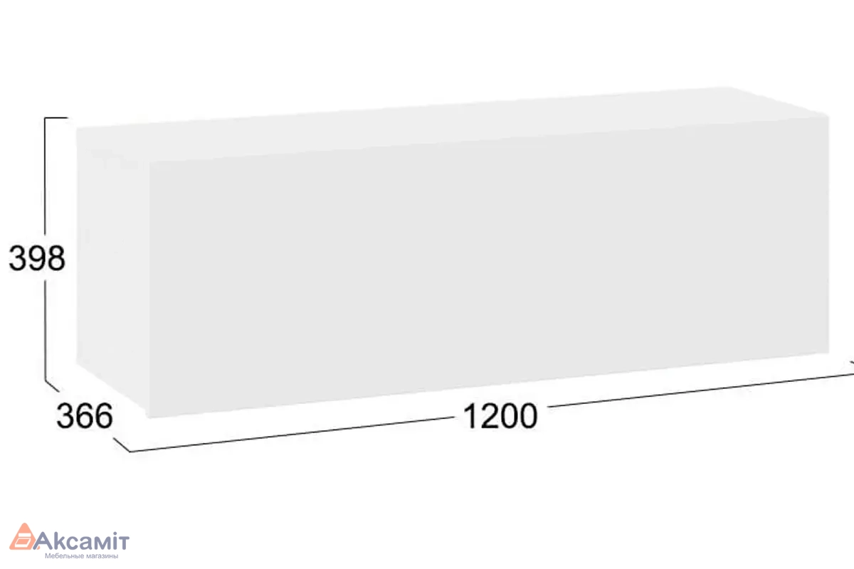 Шкаф навесной Порто ТД-393.15.11 (Белый жемчуг/Белый софт)