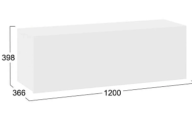 Шкаф навесной Порто ТД-393.15.11 (Белый жемчуг/Белый софт)